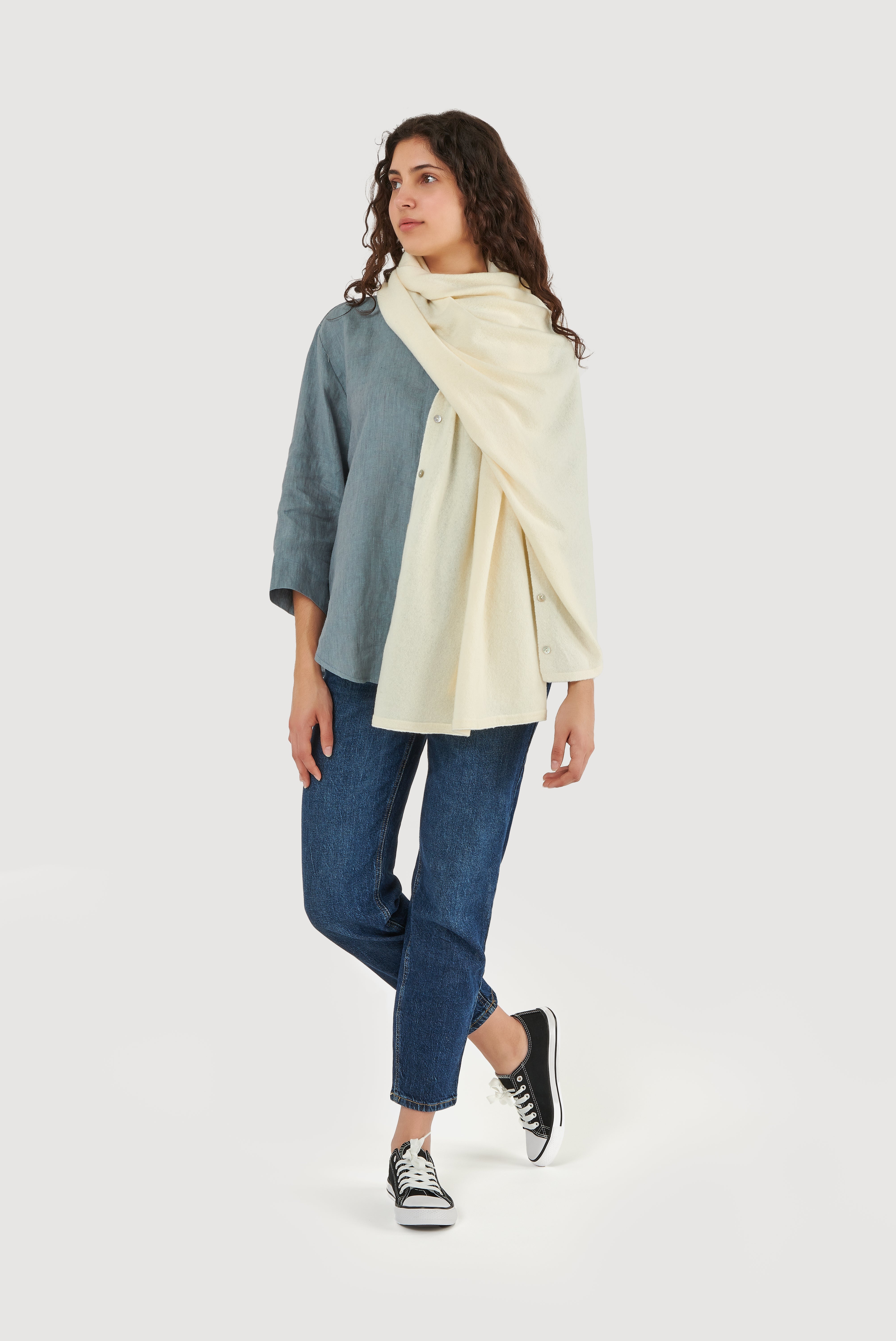 Capa de lã versátil