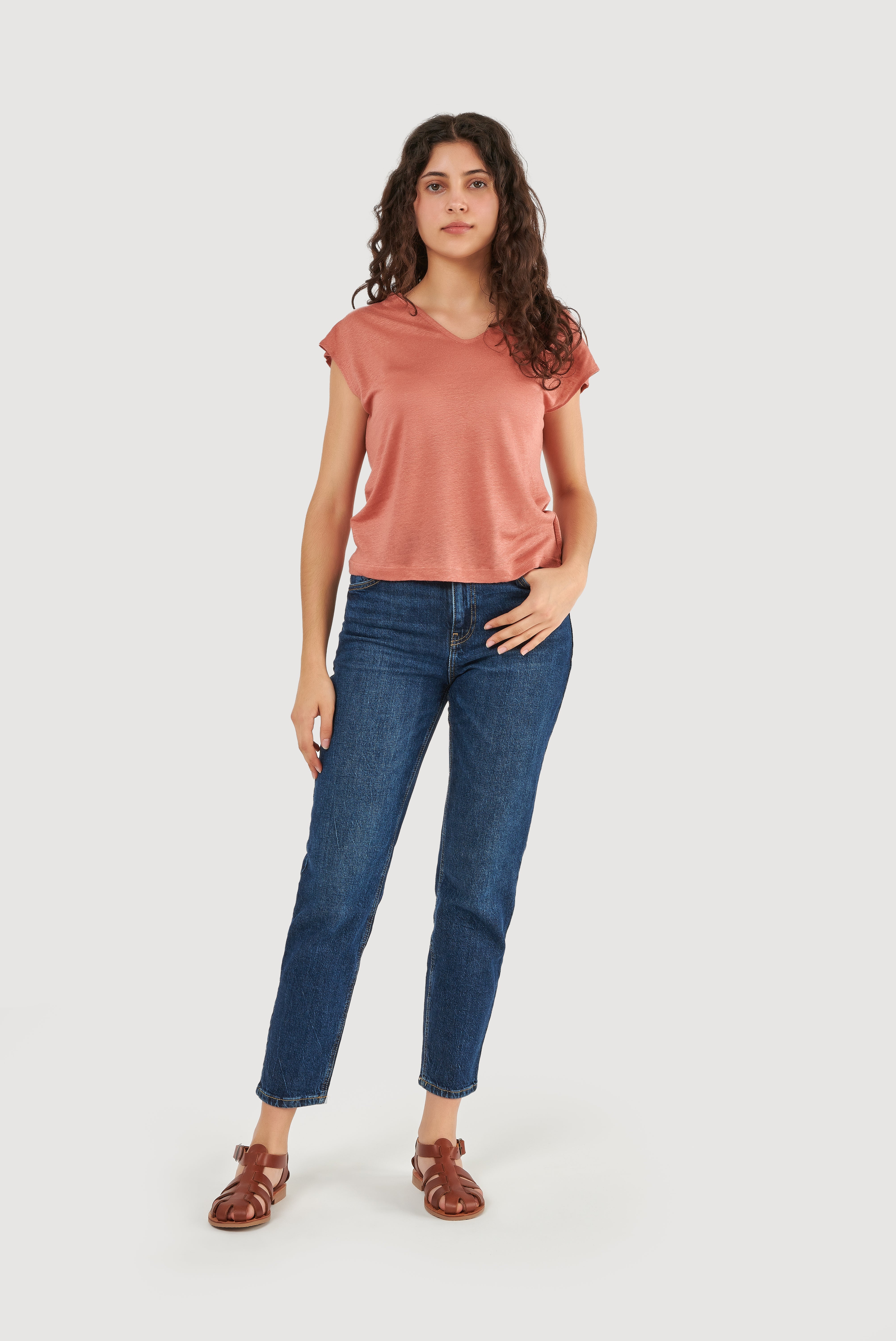 Sleeveless Linen Top