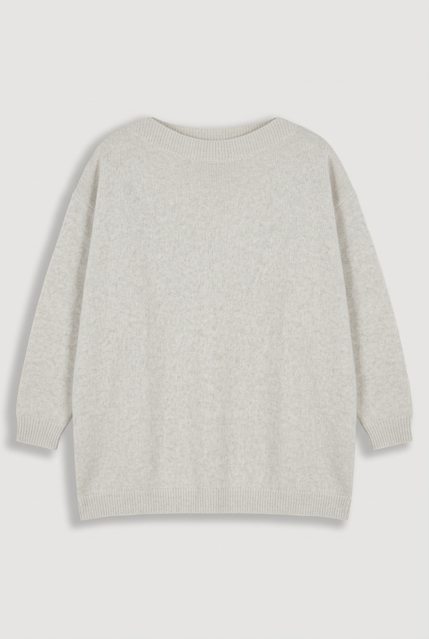 Boat Neck Wool Sweater