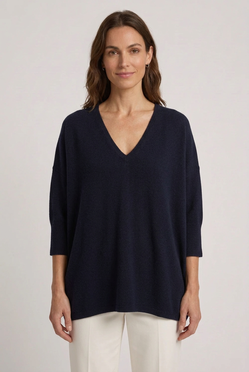 Capa Oversized de Decote em V