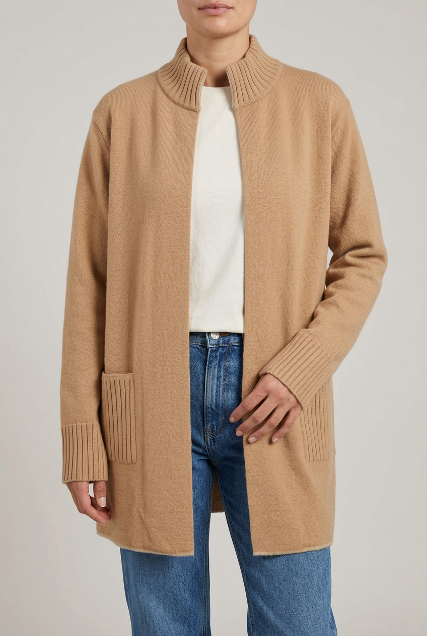 Cardigan de Lã Reversível