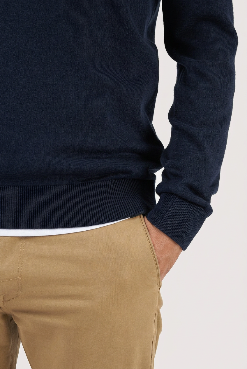 Classic Cotton V-Neck Knit Jumper