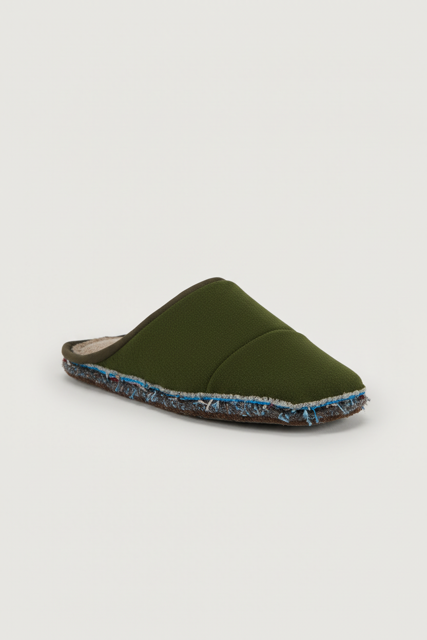 Pantufas verdes - vista angular