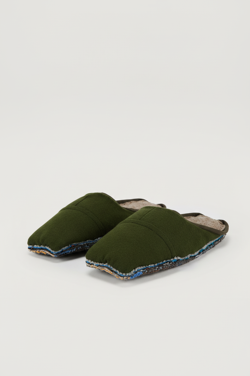 Pantufas verdes - vista superior