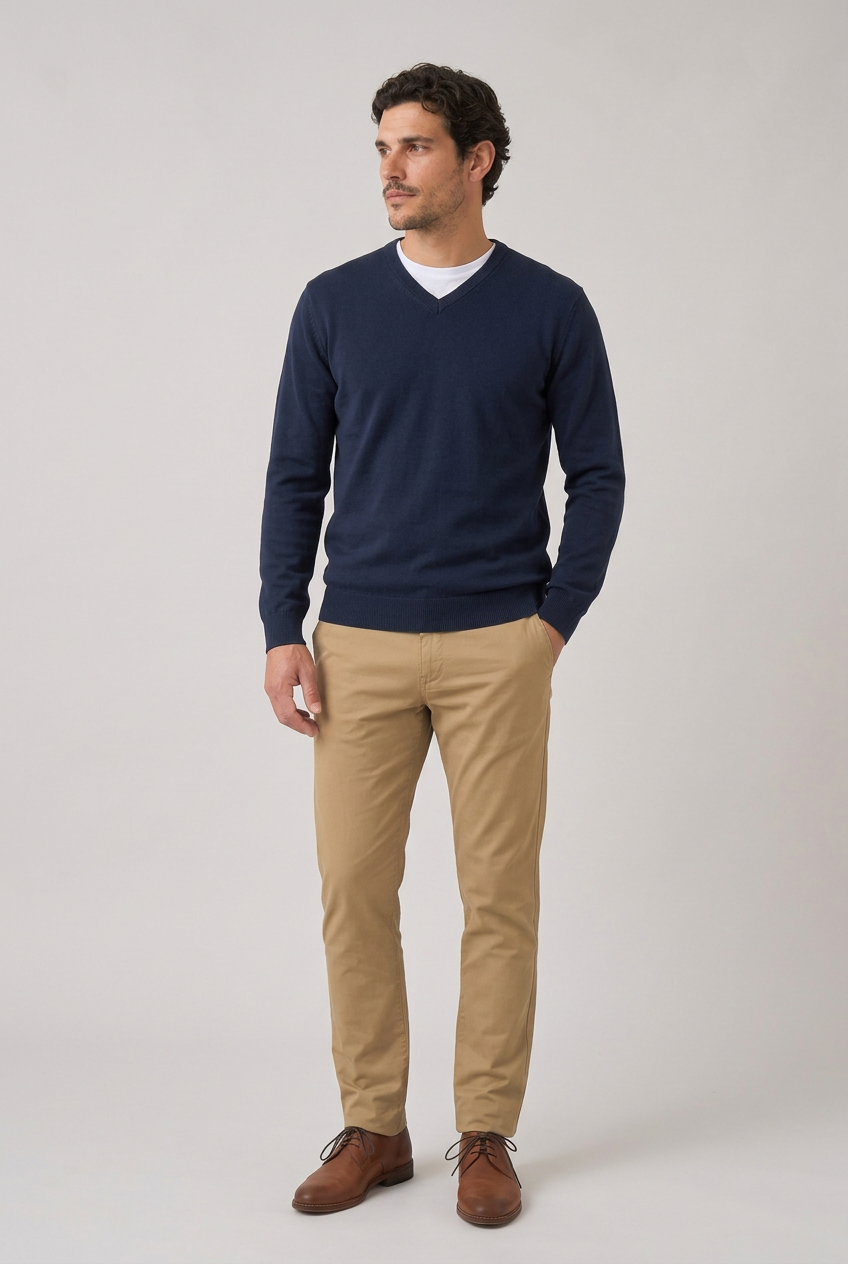 Classic Cotton Crew Neck Sweater